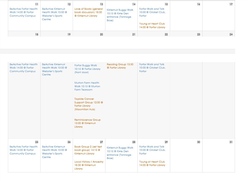 August Activities